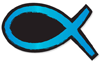 Christian Fish (blue)